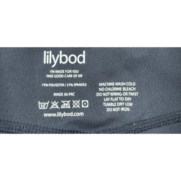 Lilybod x Soul Cycle Yellow and White Stripe Black Leggings, Size Large - Picture 5 of 5